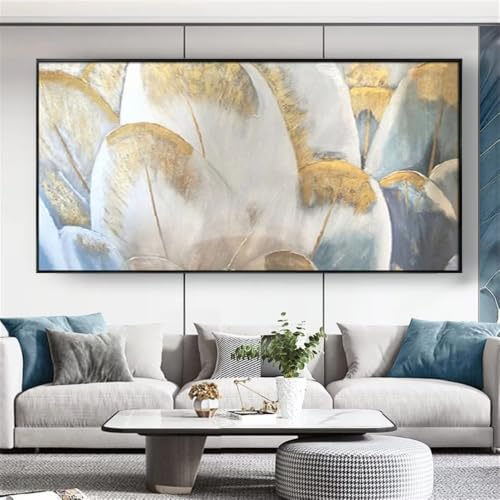 Tableau sur toile floral grand format pour créer un salon zen