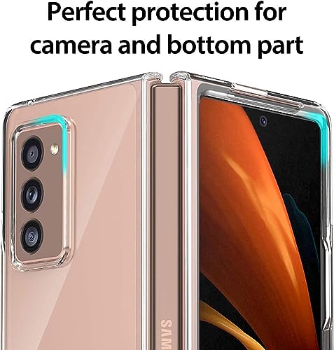 Image of HUMBLE TPU + Poly Carbonate | Crystal Clear Back Cover Compatible with Samsung Galaxy Z Fold 2 Back Cover Scratch-Resistant Shockproof Smooth Feel Back Cover Compatible Samsung Galaxy Fold 2