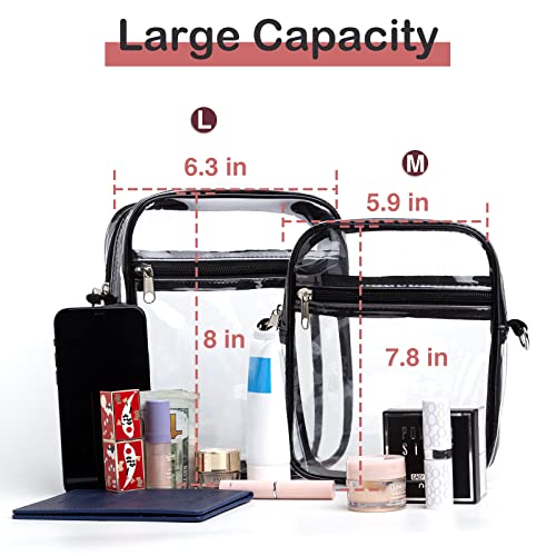 Aldervine Clear Crossbody Purse With Zipper, Stadium Approved Transparent Bag With Strap For Concerts, Sports Fan #TOP4