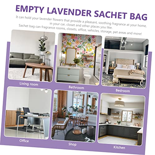 Bolsas de saquitos vacías de lavanda UKCOCO 10 piezas miniatura 4