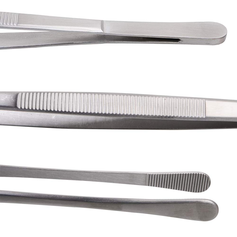 NJ Extra Long Kitchen Tongs, Stainless Steel Cooking Tweezers With Wider Grip, 12-Inch Culinary Tool for Chef Use in Hotel, Restaurant and Home 1