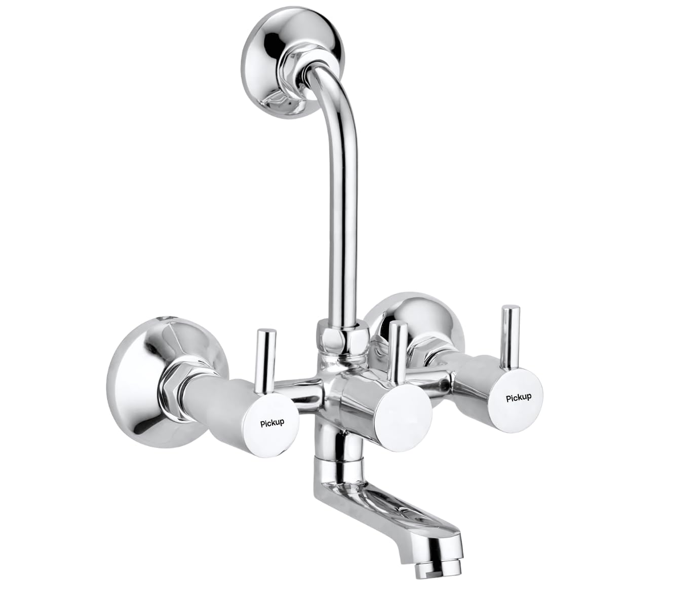 PICK-UP® 2 in 1 Brass Wall Mixer with Wall Flange Set| Provision for Over Head Shower and 125mm Long Bend Pipe (Chrome Finish) (B0CXLVG3DF) Amazon Price History, Amazon Price Tracker