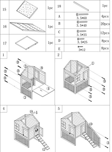 dobar® 24001FSC Hühnerstall Massivholz doppelstöckig mit Legebox - Hühnerstall mit Doppelboden, Zinkwanne… – Bild 6