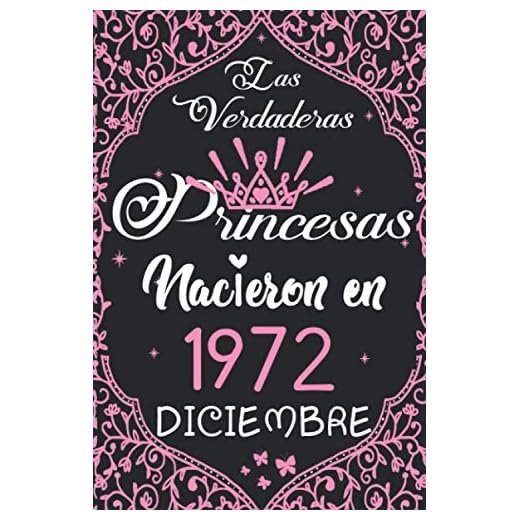 Las Verdaderas Princesas Nacieron en 1972 Diciembre: Regalo de cumpleaños de 48 años para mujeres cuaderno forrado cuaderno de cumpleaños regalo de, ... niñas, tía, novia , 6 * 9 pulgadas 120 pagina