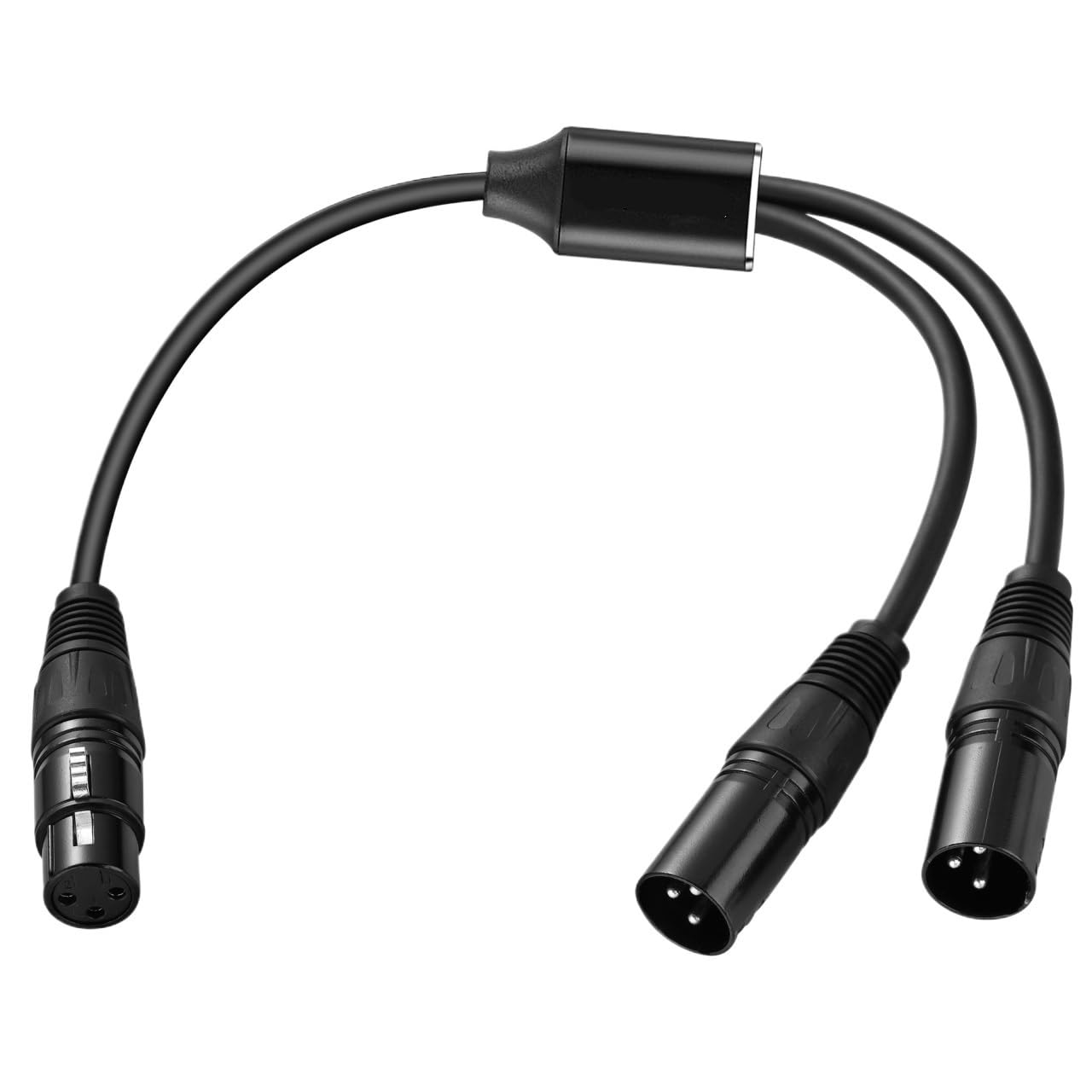 XLR żeński na podwójny XLR męski 3-pinowy rozdzielacz Y folia + pleciony ekranowany do wzmacniacza miksera mikrofonowego 50 cm 1,5 m 300 cm (0,5 m)