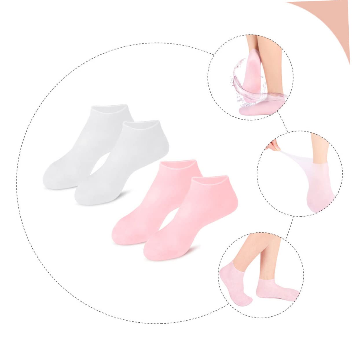 Ipetboom Foot Moisturizing Socks Heel Covers Dry Cracked Feet Heel Socks for Women Men