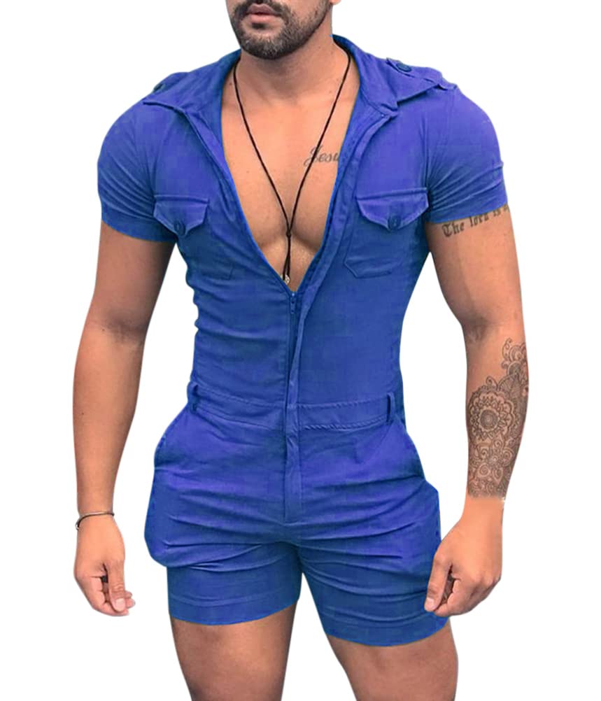 Combinaison Moulante Sport Homme À Capuche - Combishort Jumpsuit Muscle Fit Été