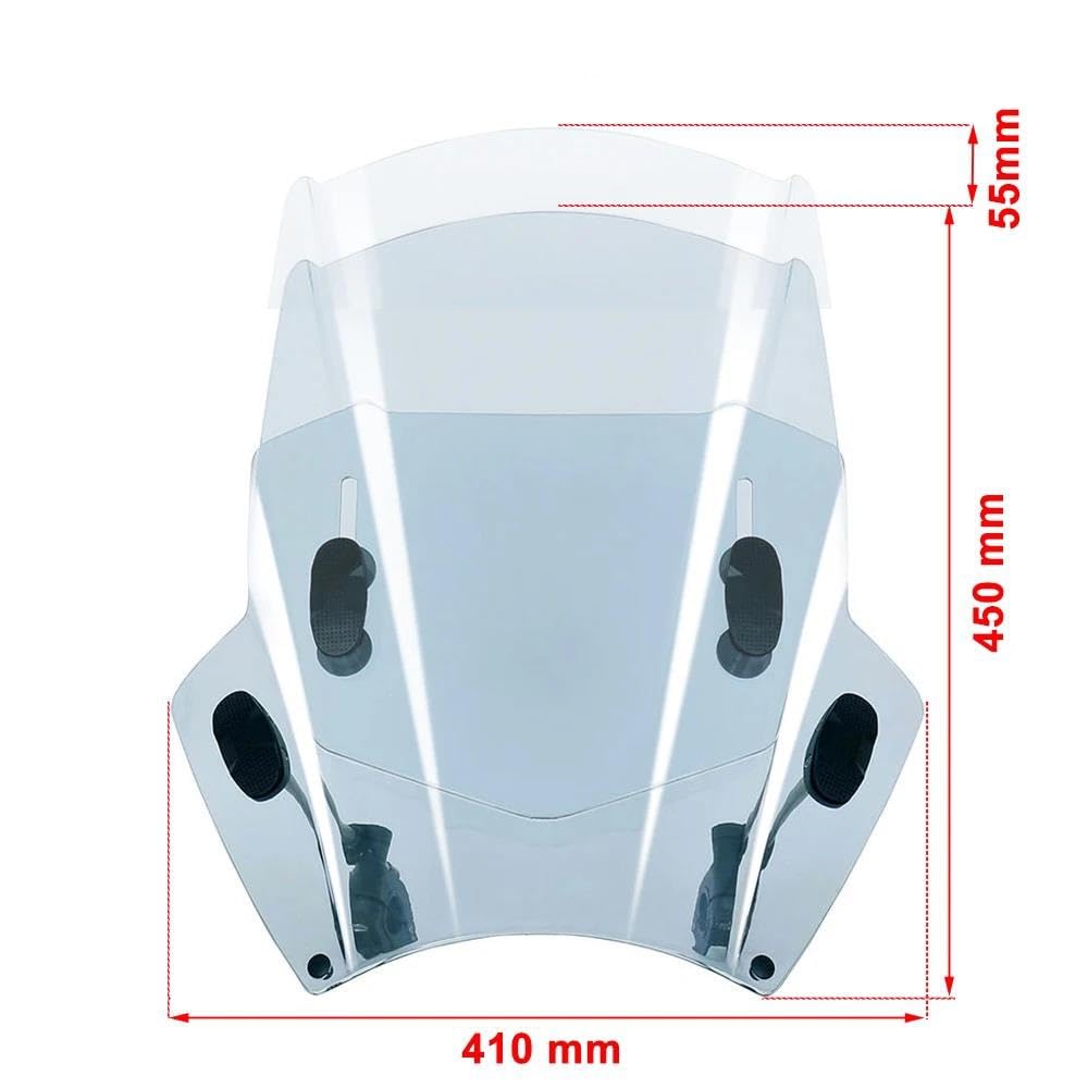 Dla 700CL-X CLX700 Szyba Przednia Motocykla Osłony Szyby Przedniej Ekran Motocykle Deflektor Deflektor Przedniej Szyby Motocykla(Transparent Gray)