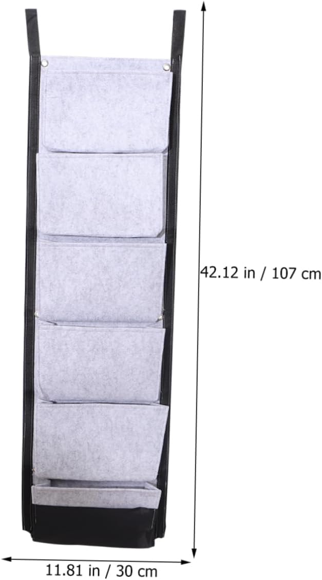 balacoo 2pcs Planter Hanging Felt Growing Bag for Flowers and Vegetables Multi-Pocket Wall-Mounted Planter Breathable Design for Indoor and Outdoor Use