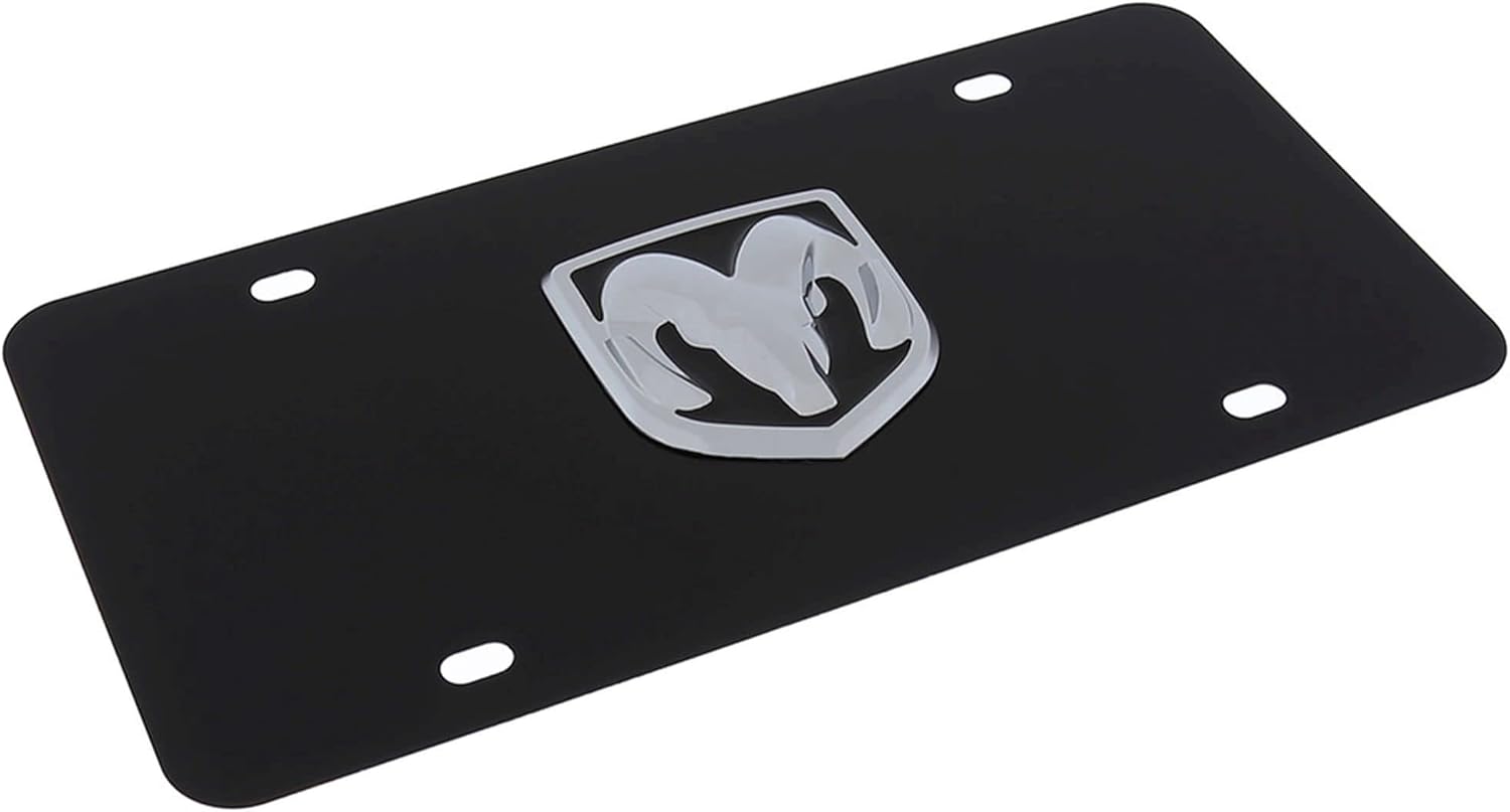 Au-TOMOTIVE GOLD Dodge Ram Black License Plate