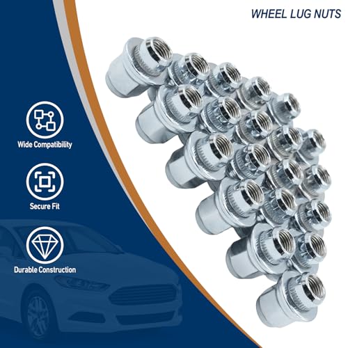 Image of M12x1.5 Wheel Lug Nuts Compatible with Toyota Avalon Camry Highlander Prius Sienna, Lexus IS300 LFA CT200h HS250h GS450h, Mitsubishi Lancer Eclipse, 20PCS Lug Nut Set with Mag Seat