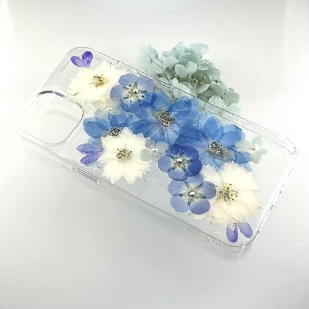 Amazon ハンドメイドの押し花 スマホケース No 695 Iphoneケース アイフォン 押し花 レジン 千鳥草 デルフィニウム ネモフィラ他 押し花をｕｖレジンでコーティング Iphone7 8 Se 第2 第3世代 ケース カバー 通販