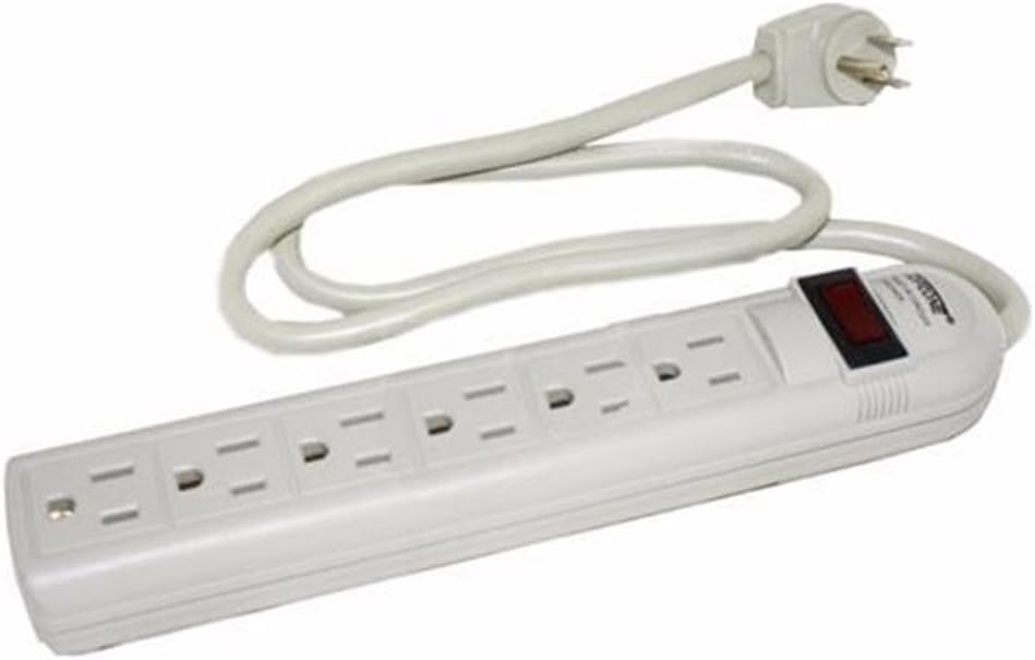 Extension Cords 8 FT 6 Outlet Power Strip Extension Cord w/ Surge Protector ETL Tap 8 Feet