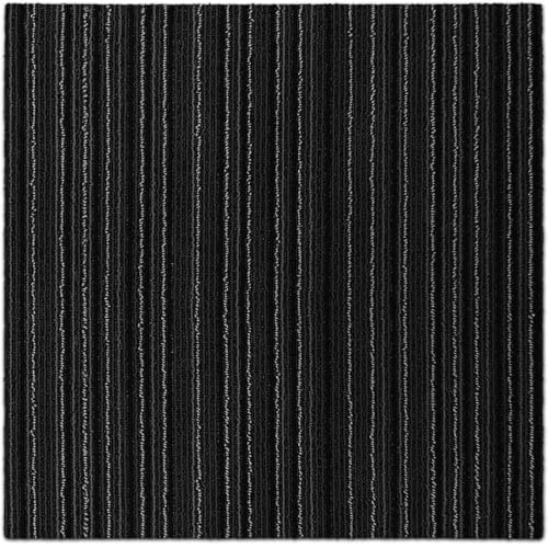 FLOORDIREKT - Piastrelle per tappeti, autoportanti, 1 pezzo, 50 x 50 cm, robusto, per pavimenti in piastrelle, antiscivolo, colore venice, nero-01, 1 pezzi - 50 x 50 cm)