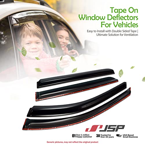 Jsp Out-Channel Side Window Deflector Strip, Rain Guard For Lexus Rx 350 450H 2016-2022, Dark Smoke Acrylic, Adhesive Tape Mount Wind/Sun/Rain Shade, Set Of 4 #TOP1