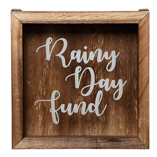 Shadow Box Bank - Wooden Rainy Day Fund Shadow Box, Adult Piggy Bank