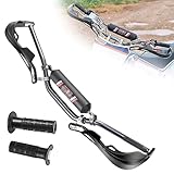 RUTU Universal 1 1/8’’ 28mm Motorcycle Fat Bar Handlebars and Aluminum Reinforced Handguards Kit with Grips Foam Chest Pad, Fit Quad Pit Dirt Bike Motocross Off-road Vehicle ATV Handlebars - 6061 T6