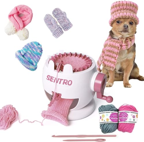 Generic EverCor SENTRO Máquina de tricô, kit de 22 agulhas de tear de tricô para meia/chapéu/abóbora