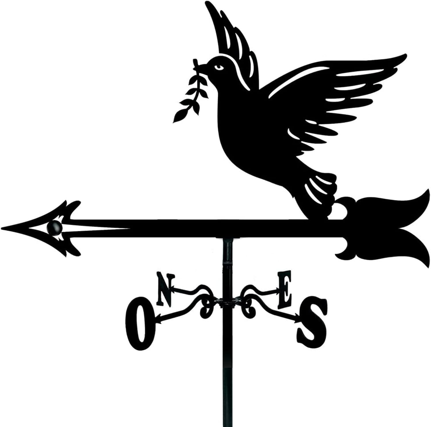 屋上 風向計 キツネ レトロ 金属製 風見鶏 床釘 壁固定具 庭の装飾や庭の装飾に使用 風向計 (様式 2) (様式 5)