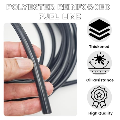 JKITNHJOT Benzinfilter, Kraftstofffilter, Benzinfilter Moped, 2m Benzinschlauch Kit Mit 5 Filtern Und 12 Schlauchschellen Für Motorrad, Auto, Rasenmäher Und Roller