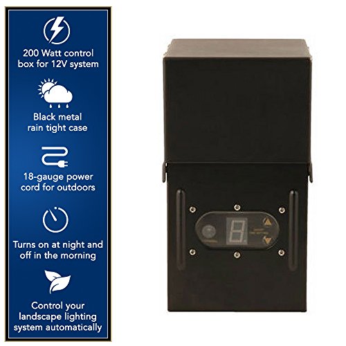 Moonrays 95432 Solar Electric Power Pack Low Voltage Outdoor Use with Light Sensor and Rain-Tight Case (200 Watt), 200-Watt, Black - Thumbnail 5