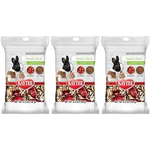 Kaytee 6 Pack of Small Pet Treat Sticks with Superfoods, 2.75 Ounces Each, Strawberry and Flax Seed Flavor for Guinea Pigs, Adult Pet Rabbits, Hamsters and Other Small Animals