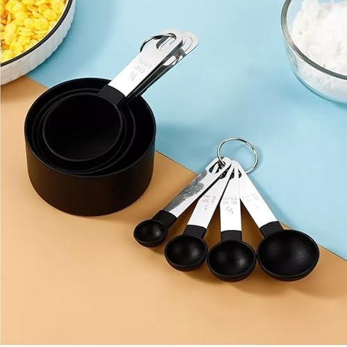 Medidor de Cozinha - Aço Inox - Kit Medidor Culinário Colher Copo Em Aço Inox 08 Peças TrendMax Stor