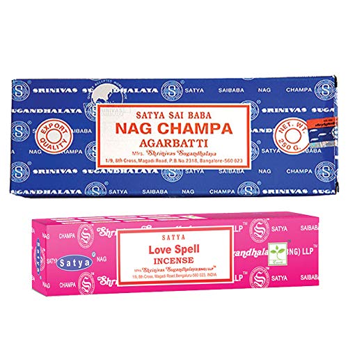 Satya Sai Baba Nag Champa Agarbatti Incense Sticks Box 250gms Hand Rolled Agarbatti Fine Quality Incense Sticks for Purification, Relaxation, Positivity, Yoga, Meditation (2)