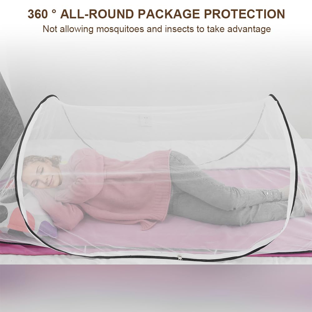 YANGUN Pop-Up Mosquito Net, Foldable Mosquito Net, Portable Camping Tent, Family Mosquitos Net Bed - Image 3
