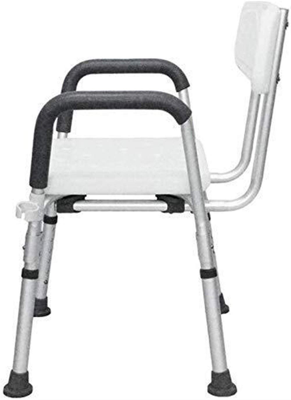 Asiento de baño Taburete de Ducha Silla de baño Regulable en Altura con apoyabrazos Aluminio Ligero con Respaldo para Embarazada 200 Kg