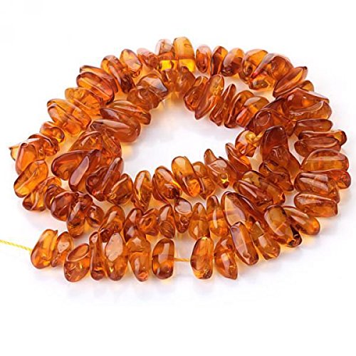 SNAPPSY 2X 7x13mm Brown Amber Irregular Chip Gems Loose Beads 16''-picture-26