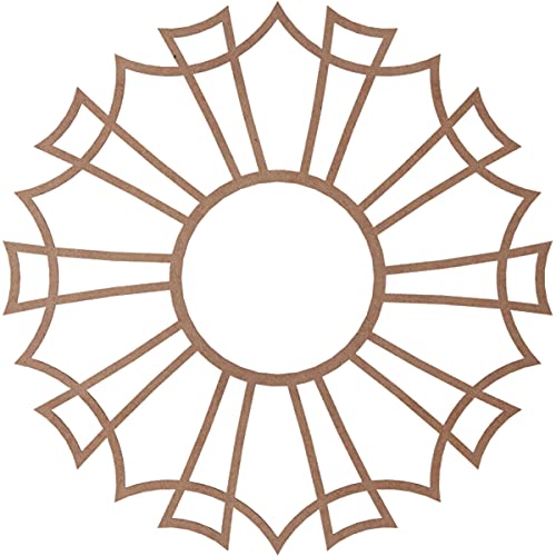 Image of Ekena Millwork 38 inchOD x 13 3 /8 inchID x 3 /8 inchT Augustus Wood Fretwork Pierced Ceiling Medallion, Wood (Paint Grade)