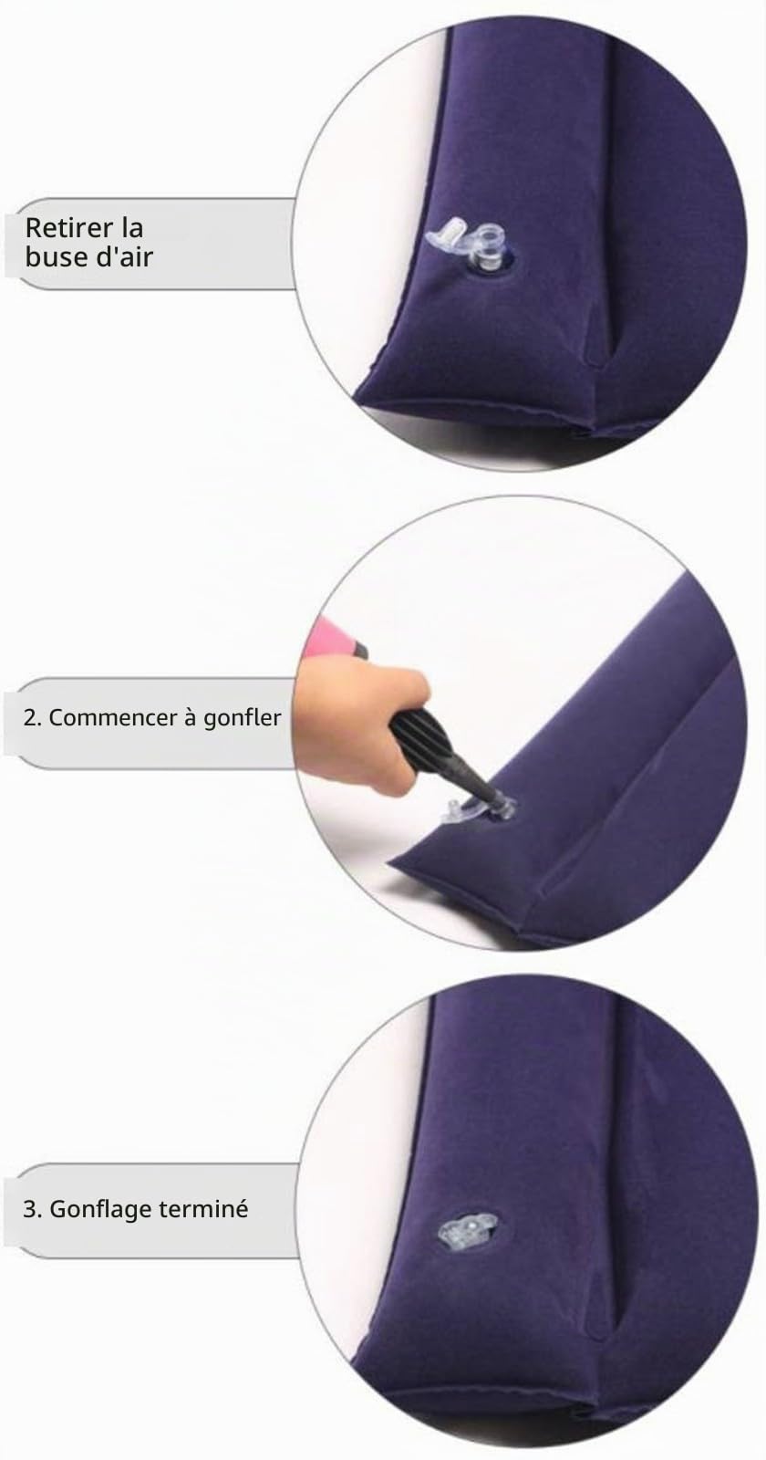 Matelas Anti-Escarres pour Personnes Âgées,Coussins Gonflables, Traitement Portatif Hanches Arrière Coussins Soin La Taille,Coussin De Soulagement De La Pression,avec Pompe
