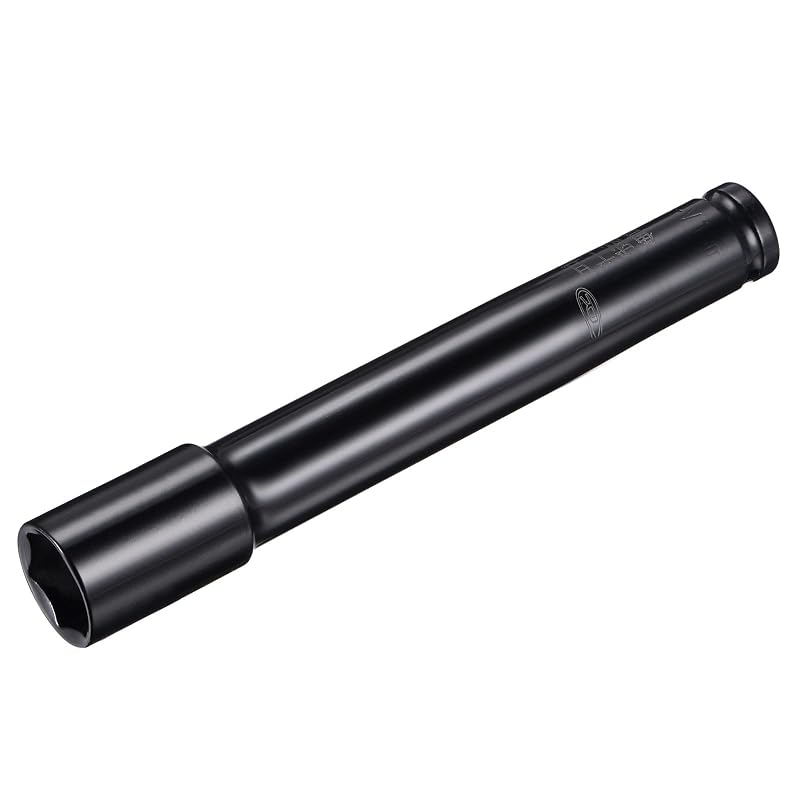 Soquete profundo 18 mm com encaixe quadrado de 12,7 mm 6 pontas em aço CR-V uxcell, 20,3 cm