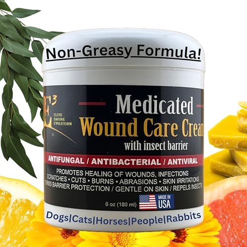 E3 Medicated Wound Cream for Dogs, Cats, Horses, People