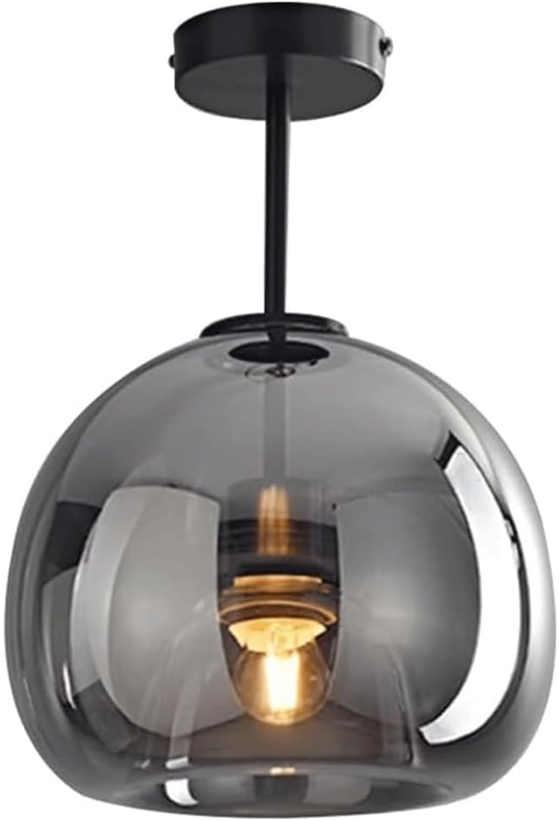 Szklana lampa sufitowa z podstawą E27 do kuchni, sypialni i oświetlenia wejściowego