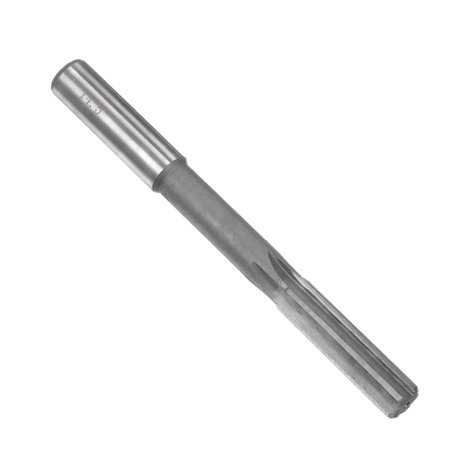 QUARKZMAN Escariador de Mandril 14.5mm, H7 HSS Escariador de Torno de Máquina 6 Flautas Rectas, Herramienta de Corte de Fresado de Vástago Redondo, Barrena de Avellanado Métrica