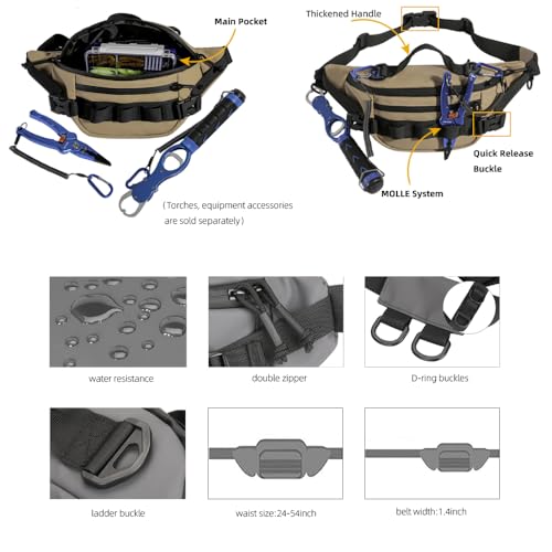 Sacoche de pêche Portable, Sacoche de pêche Utilitaire pour Cyclisme, randonnée, Trekking et Chasse à la Ligne – vue 4