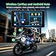 Volam Carplay Motorrad Android Auto, Tragbares Carplay Display mit Dashcam Vorne Hinten 2K+1080P für Motorräder, 5.5 Zoll Wasserdichter Touchscreen, Navigation, Siri/G-oogle Assistant, APP, 64TF-Karte