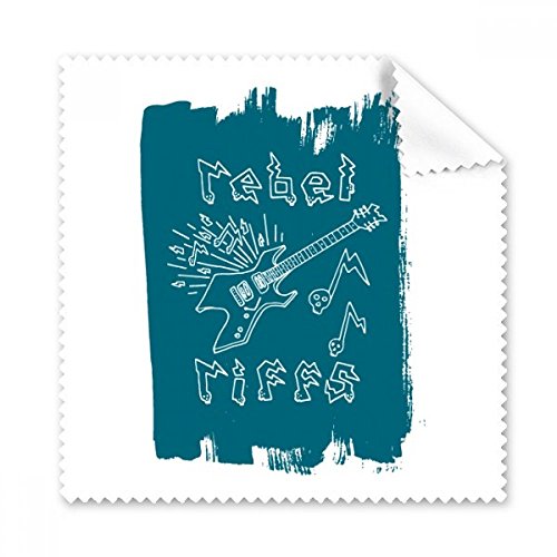 Cadeau de guitare électrique motif bleu chiffon nettoyage lunettes