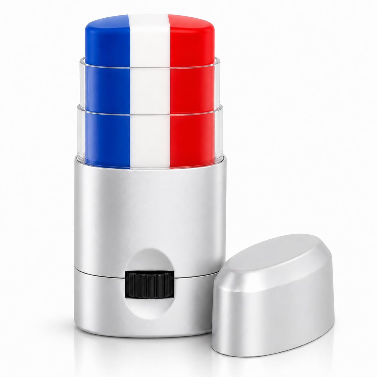 Red White and Blue Eye Black Stick, Patriotic USA Flag Face Paint Makeup for 4th of July Accessories, Baseball Softball Football Sports Face Body Paint Sticks for Game Day, Kids Women Men 1PCS Red White and Blue