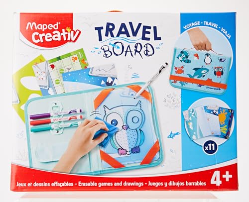 Kit para Colorir, Maped, Creativ Travel Board Acessórios, 969310, Branco/Azul
