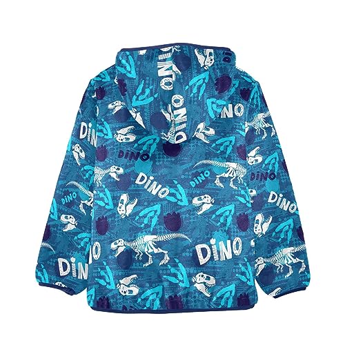 Dinosaur Boys Fleece Hoody Jacket Zip Up Coat Warm Fall Winter Plush Jacket Long Sleeve Outerwear2