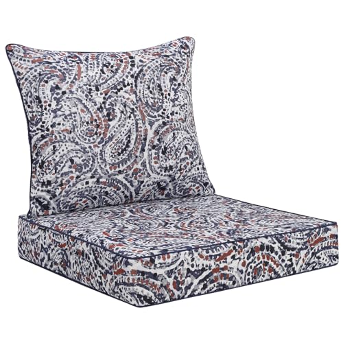 Image of Favoyard Outdoor Deep Seat Patio Cushions Set, 22 inch x 22 inch, Rainproof, Garden
