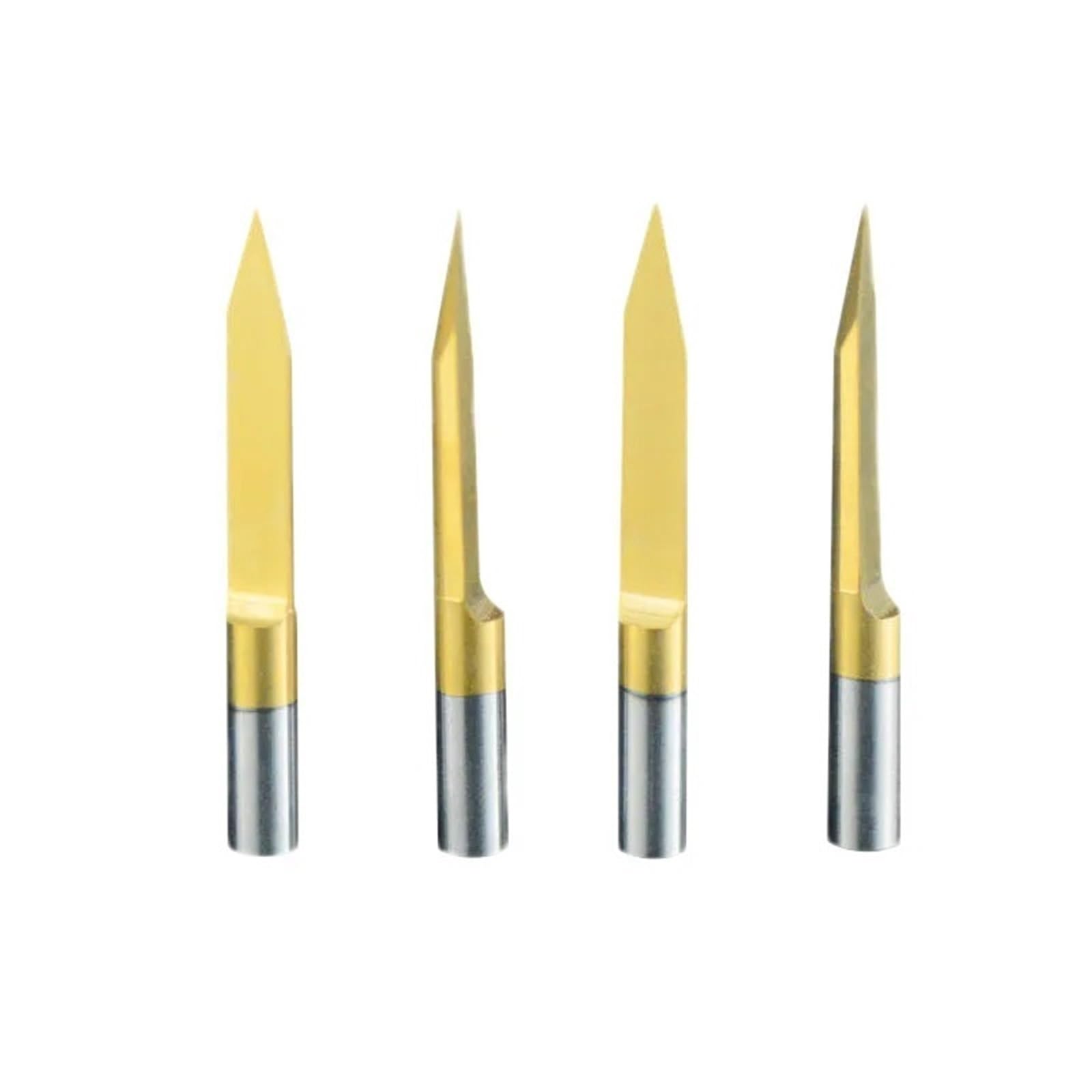 10pcs V Groove CNC Router Bits Set - 1/8 Inch Shank, Coated, 10-90 Degree Carbide End Mill for Precision Engraving(3.175x30x0.6mm)