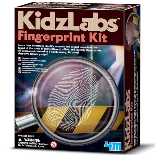 4M Toysmith, Kidzlabs Finger Print Kit, Dectective Science Kit , For Boys & Girls Ages 8+