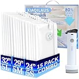 Vacuum Sealing Bags for Clothing Travel,Space Saver Vacuum Storage Bags with Air...