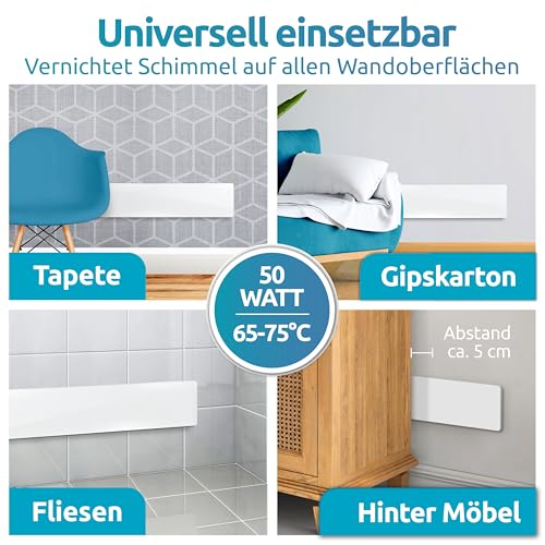 ELIAS Schimmel Dry - Schimmelentferner Wand & Bad -ohne Chemie für immer Schimmelfrei - Die Alternative zum Schimmelspray und zur Schimmelfarbe innen Weiß - Anti Schimmel jeden Raum