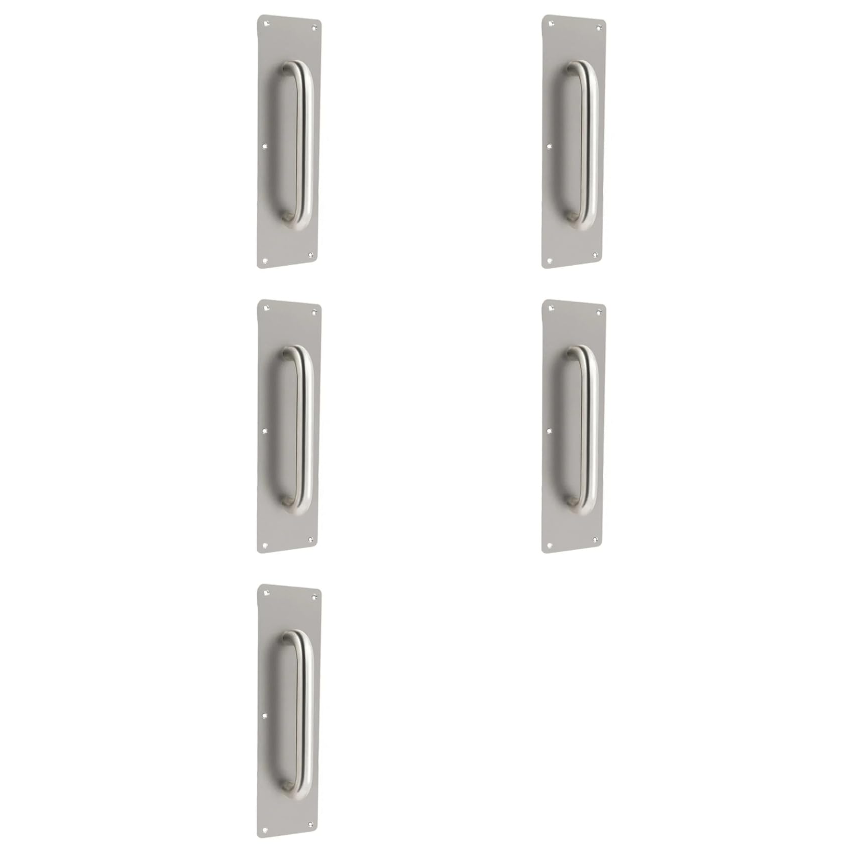 Jnchdghwa Silver 5X Door Handle Wood Barn Door Handle Balcony Gate Stainless Steel Sliding Push-Pull Knobs Cabinet Furniture Pull
