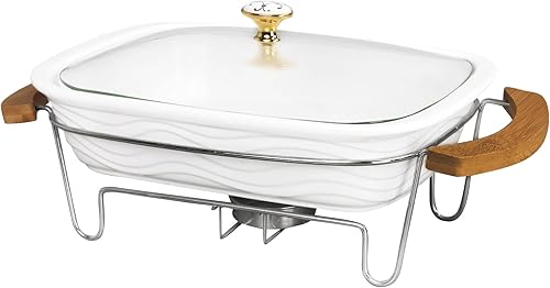 Creativity Home Cacerola, plato de cerámica para hornear con cubierta de vidrio, bandeja para lasaña profunda para horno, bandeja para hornear de 74 disponible en Yaxa Venezuela